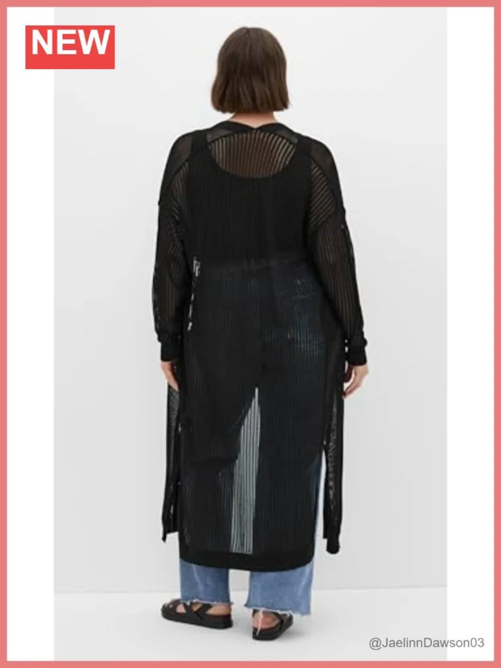 City Chic Gigi Open Front Longline Cardigan Plus Size